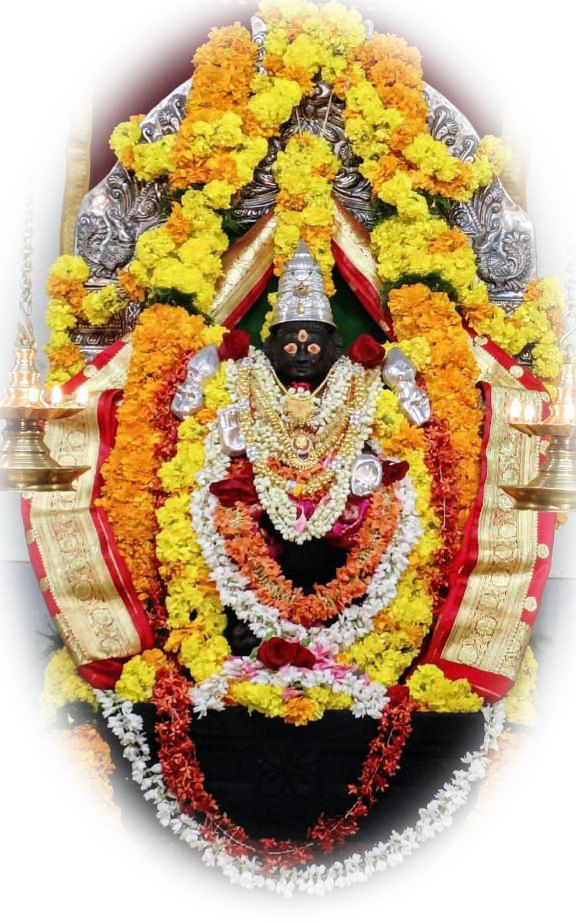 Sri Mahalakshmi temple deity adorned for worship