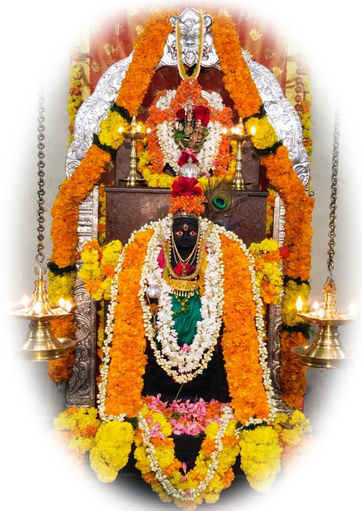 Sri Damodar temple deity adorned for worship